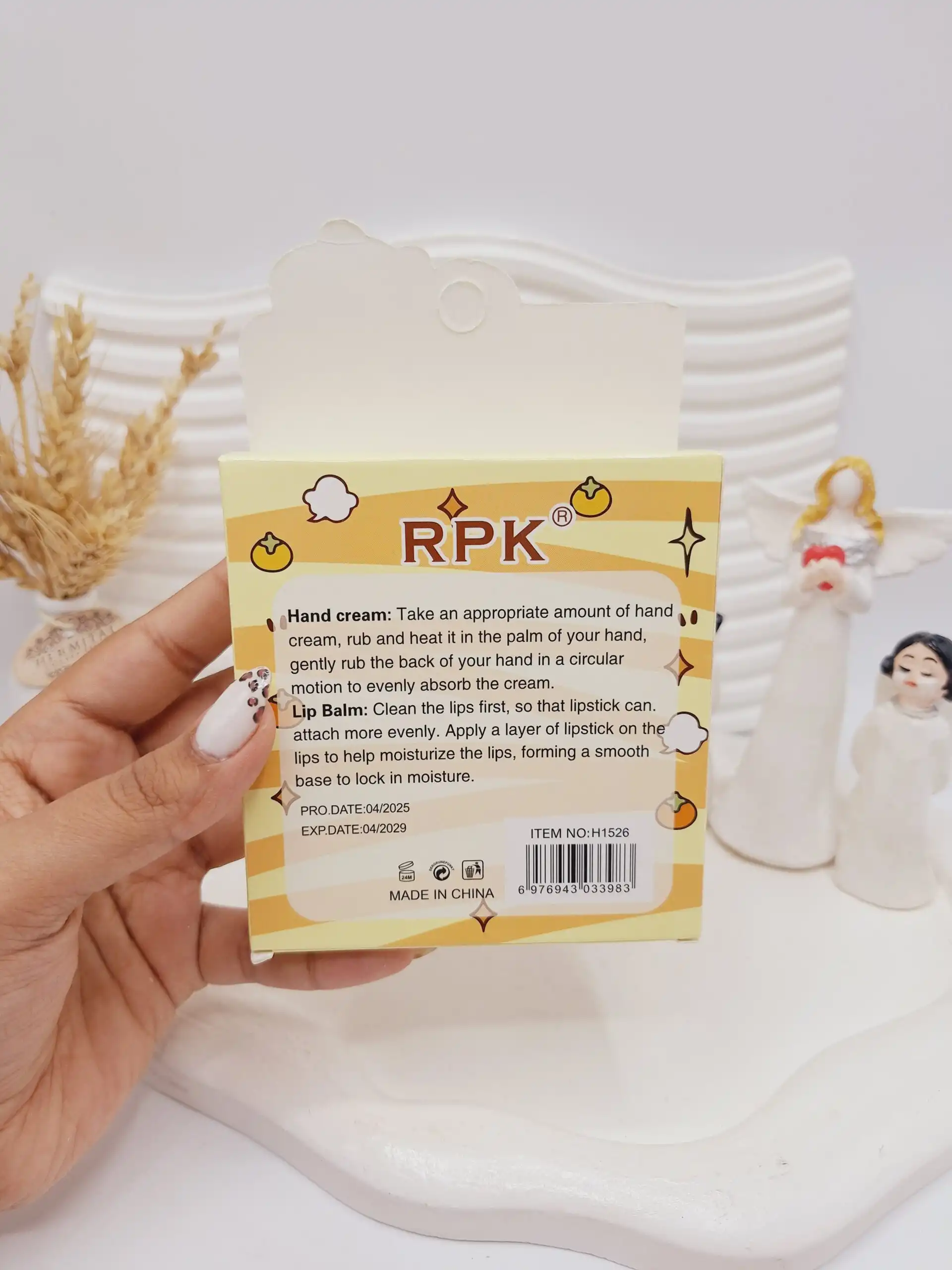 پک کرم دست و بالم لب طرح خرس نود  برند RPK کد 3983